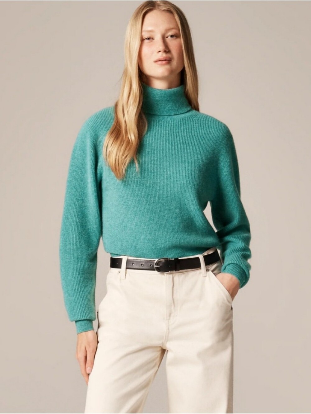 J.Crew Ribbed Cashmere Turtleneck Sweater